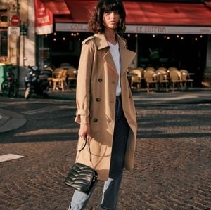 Sézane Scott trench camel BNWT US6